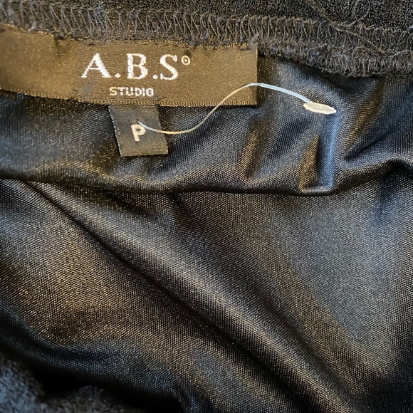 BEAUTIFUL A.B.S STUDIO BLACK LACE TRIM PULL-ON PENCIL MAXI SKIRT Sz S P - Picture 7 of 13